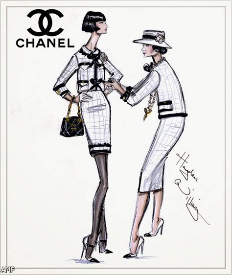 chanel designs sketches|Chanel fashion sketches.